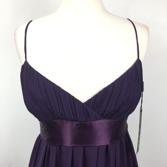 ABS Chiffon & Satin Empire Waist Evening Dress - Picture 4 of 7